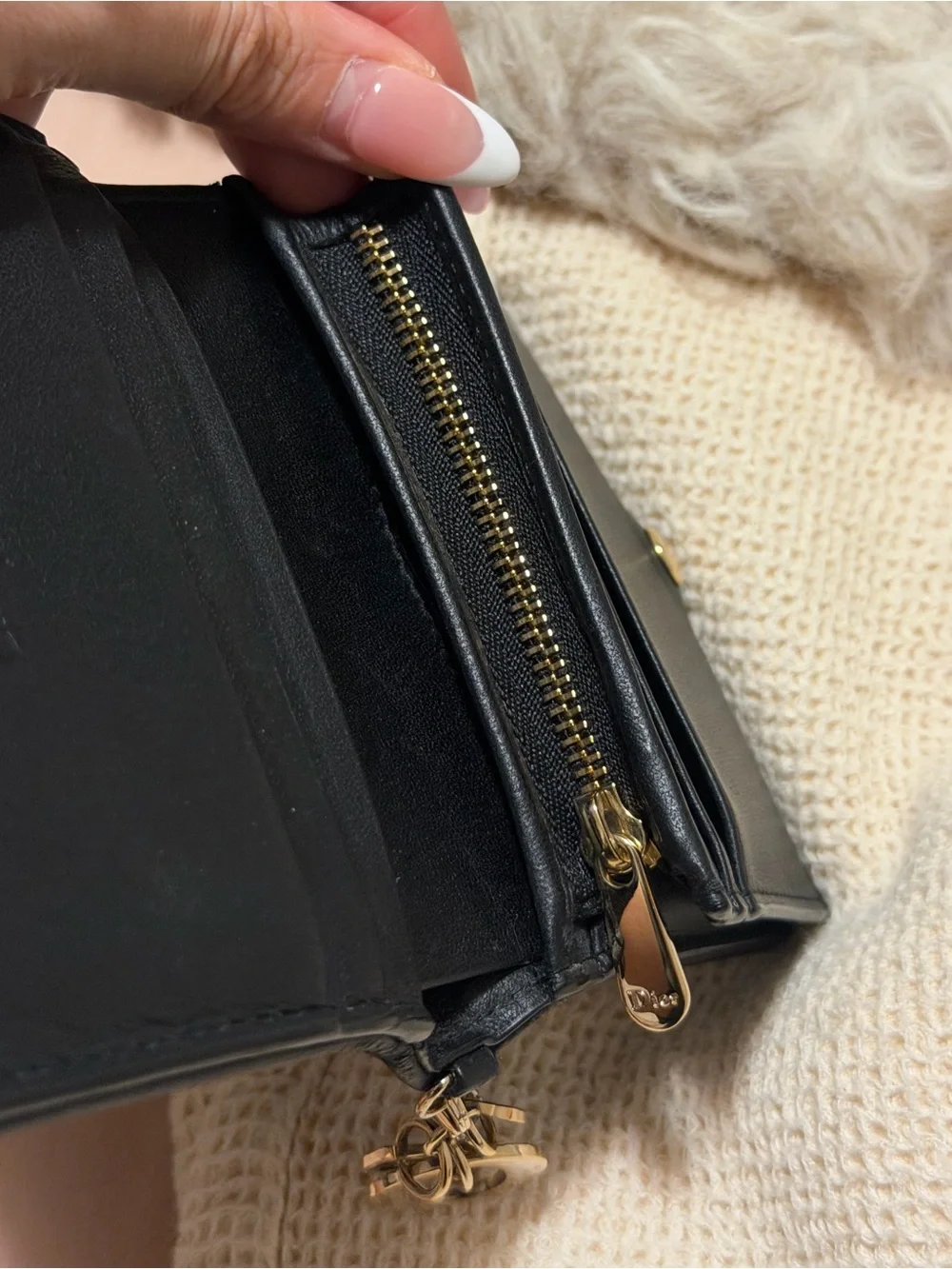 2024 Mini Lady Dior Gardenia Compact Wallet